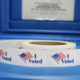 Photo of a roll of "I voted" stickers