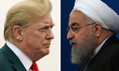 Photo of Donald Trump and Hassan Rouhani