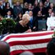 Photo of Cindy McCain and Sen. John McCain's casket