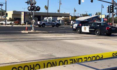 Photo of police vehicles blocking the streets in Sacramento, CA