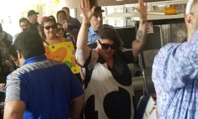 Photo of Randa Jarrar's return to a Fresno State classroom