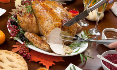 Photo of turkey and other Thanksgiving goodies