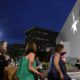 Photo of theater-goers lining up for the premiere of "Hamilton" in Puerto Rico.