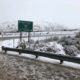 Photo of snow on the Grapevine highway in California