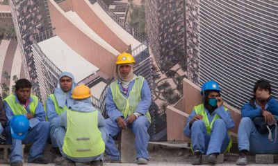 Photo of immigrant workers in Qatar