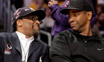 Photo of Spike Lee and Denzel Washington