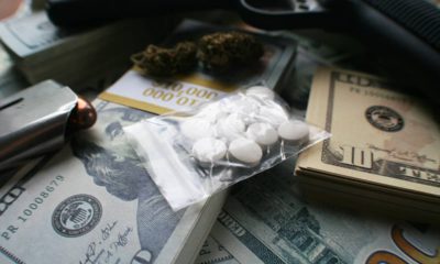 Photo of money, drugs and a gun