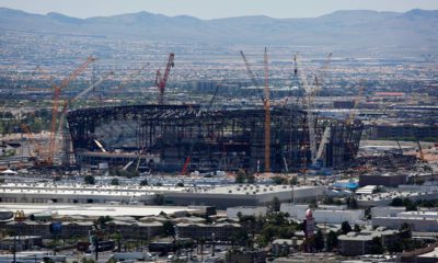 Photo of Raiders football stadium under construction in Las Vegas