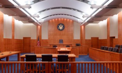 Photo of a courtroom at the federal courthouse in Fresno