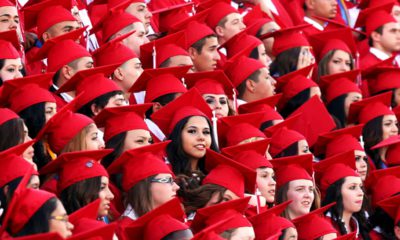 Photos of students graduating high school