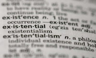 Photo of the word "existential" in a dictionary in the Brooklyn borough of New York