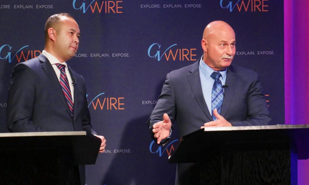 Photo of Fresno mayoral candidates Andrew Janz and Jerry Dyer