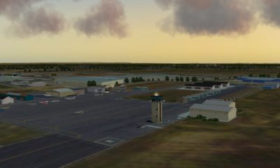 Aerial landscape view of Merced Regional Airport