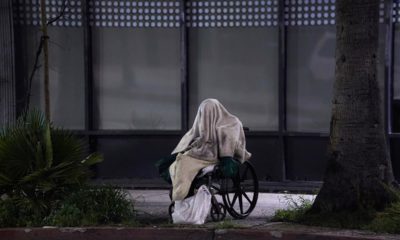 Photo of a homeless person on Sunset Blvd.