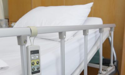 Photo of a hospital bed