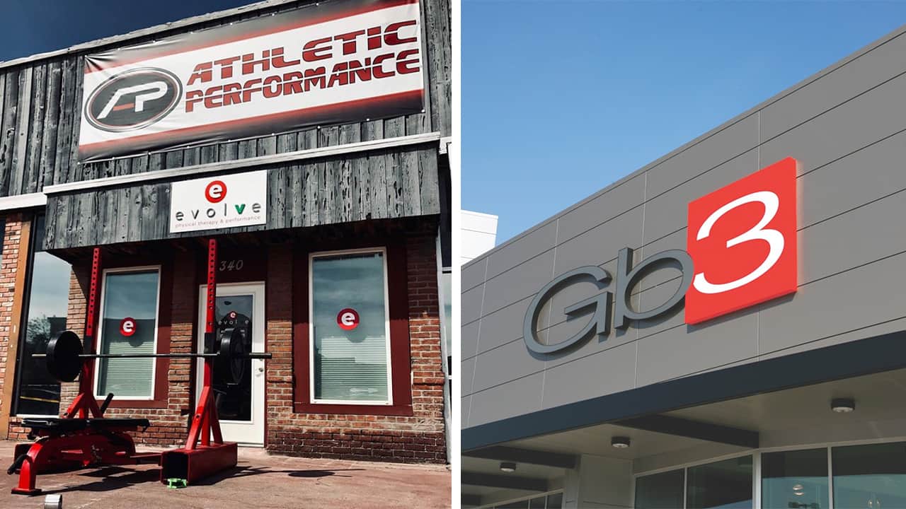 Pictures of the exteriors of Athletic Performance Fitness in Clovis and GB3