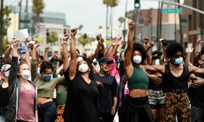 Photo of protesters in Beverly Hills