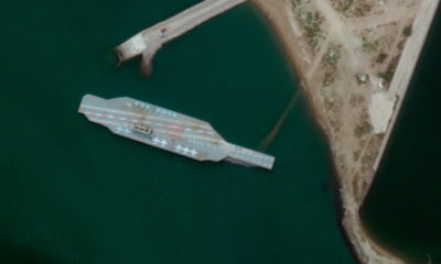 Photo of a fake aircraft carrier