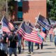 Image of Back the Blue marchers in Fresno, California