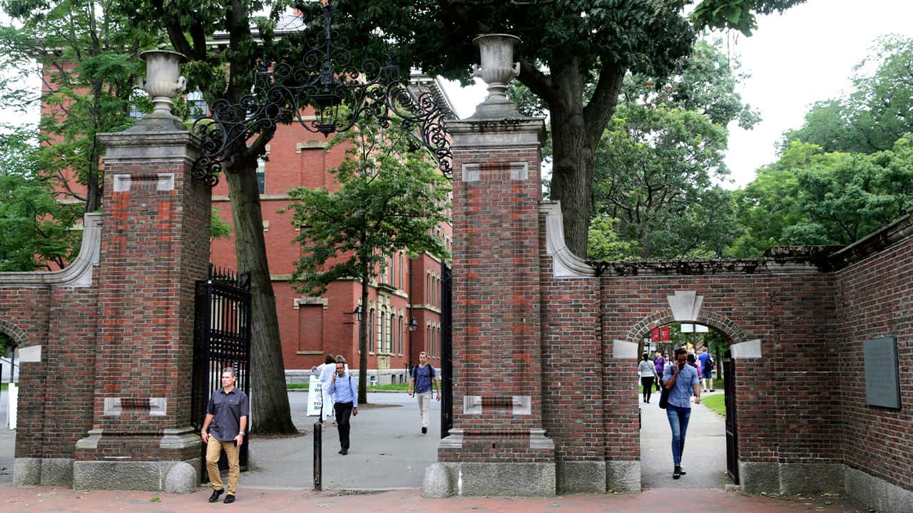 Photo of people at Harvard