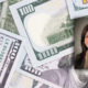 Portrait of former FUSD CFO Ruthie Quinto and a montage of $100 bills